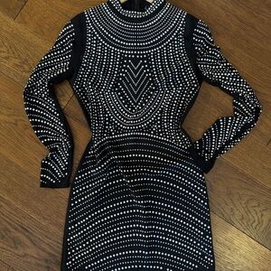 Windsor black pearl and sequin dress